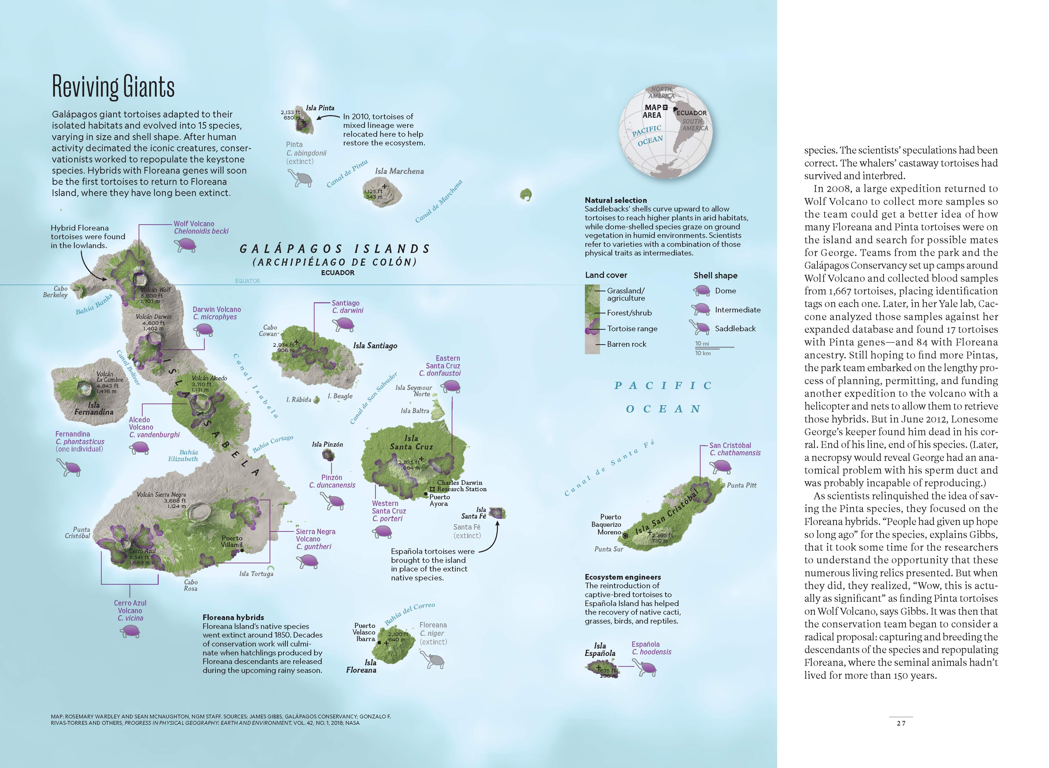 Galapagos Tortoises map